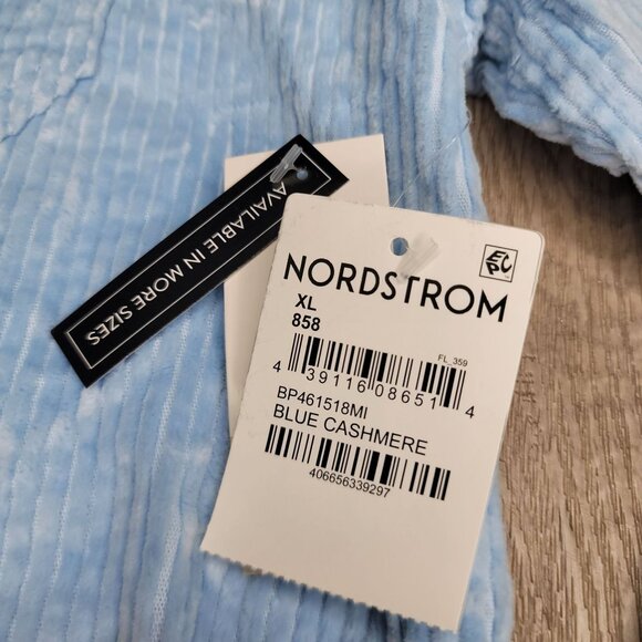Nordstrom BP NWT Blue Cashmere soft Corduroy ribbed Shirt XL - Picture 8 of 10